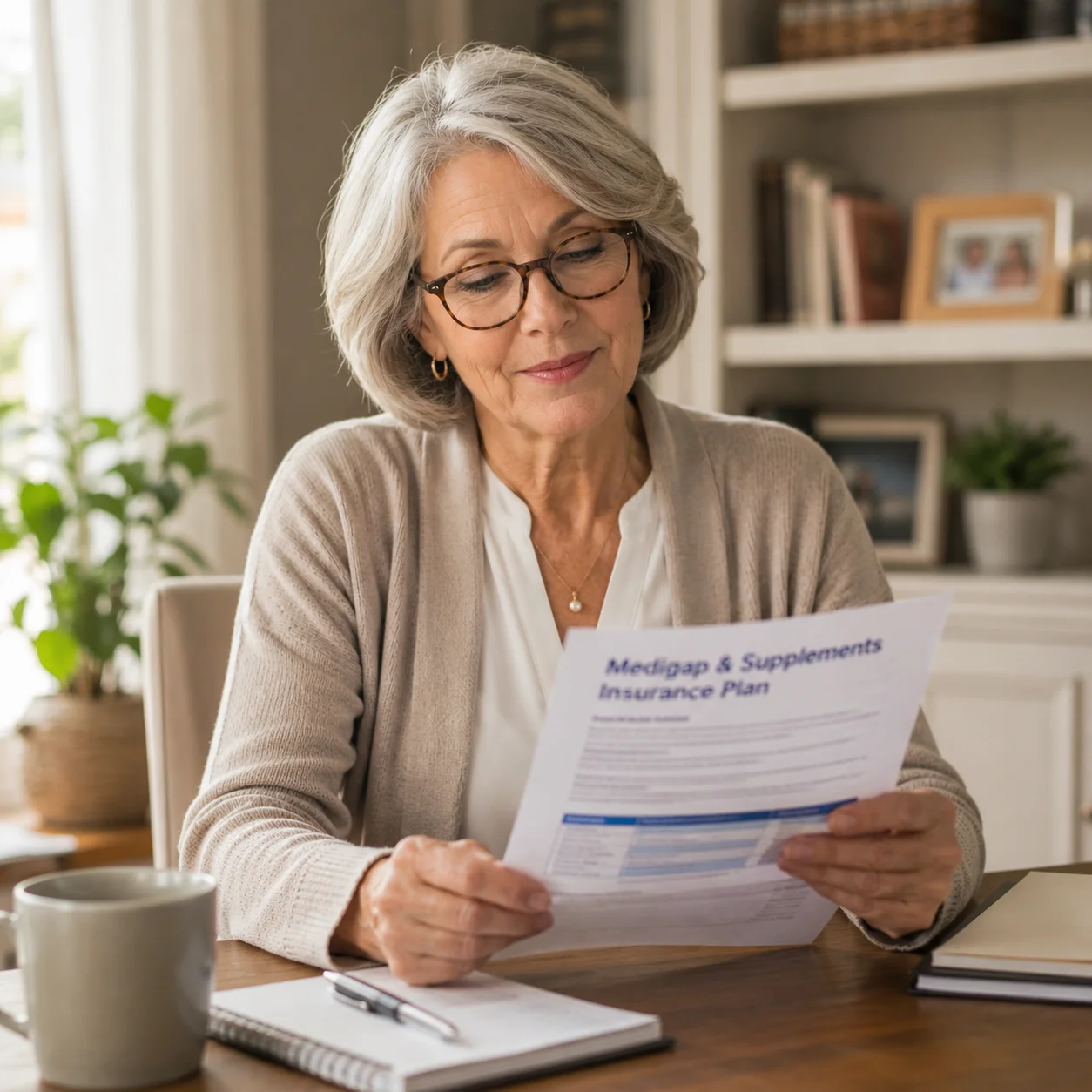 Woman reviewing a Medicare Supplement plan