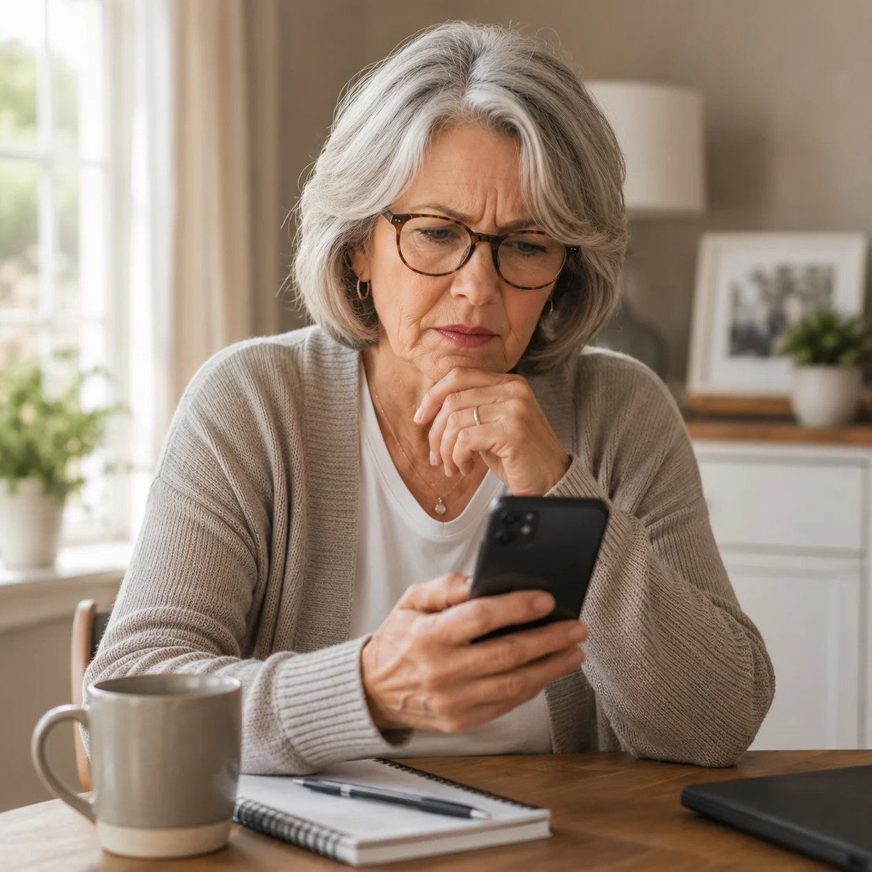 Woman concerned about a possible Medicare scam call