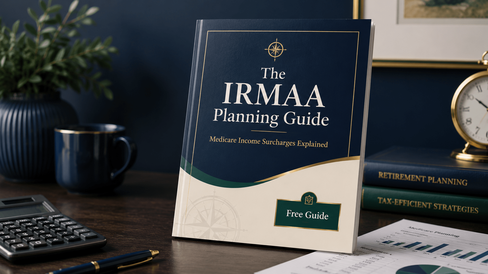 Free Medicare IRMAA Planning Guide explaining income-related Part B and Part D premium surcharges.